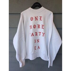 Los Angeles Apparel Sweatshirt Mens XL White One More Party In LA Kanye West